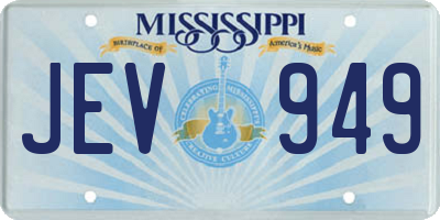 MS license plate JEV949
