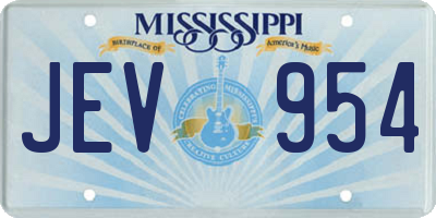 MS license plate JEV954