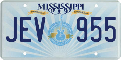 MS license plate JEV955