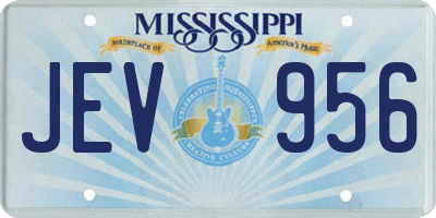 MS license plate JEV956