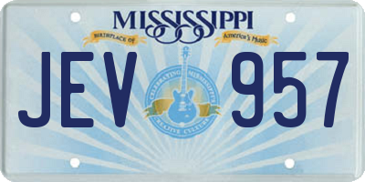MS license plate JEV957