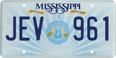 MS license plate JEV961