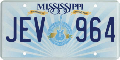 MS license plate JEV964