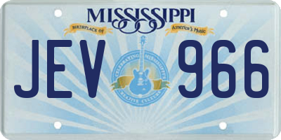 MS license plate JEV966