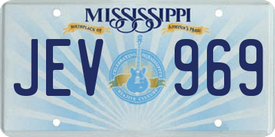 MS license plate JEV969