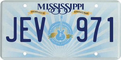 MS license plate JEV971