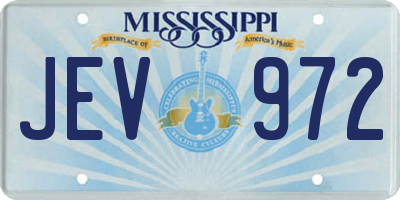 MS license plate JEV972