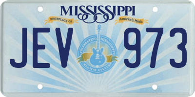 MS license plate JEV973