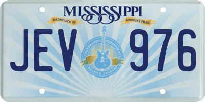 MS license plate JEV976
