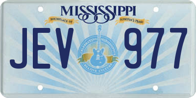 MS license plate JEV977