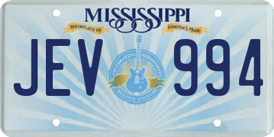 MS license plate JEV994