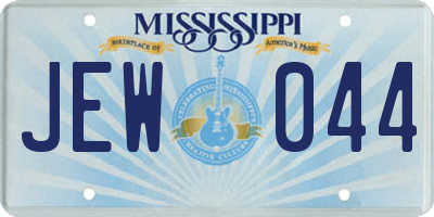 MS license plate JEW044