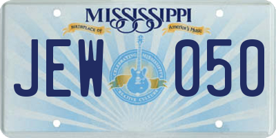 MS license plate JEW050