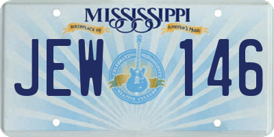 MS license plate JEW146
