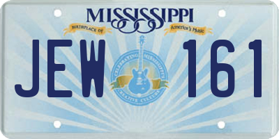 MS license plate JEW161