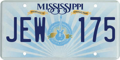 MS license plate JEW175