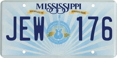 MS license plate JEW176