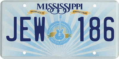 MS license plate JEW186