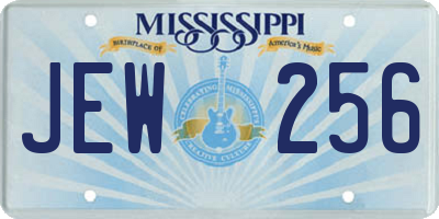 MS license plate JEW256