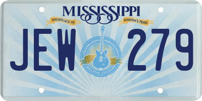 MS license plate JEW279
