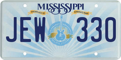 MS license plate JEW330