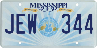 MS license plate JEW344