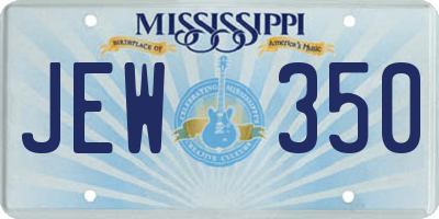 MS license plate JEW350