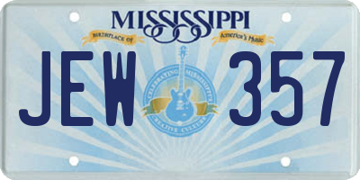 MS license plate JEW357