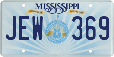 MS license plate JEW369
