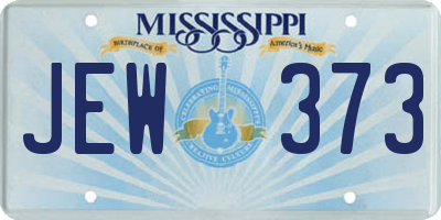 MS license plate JEW373