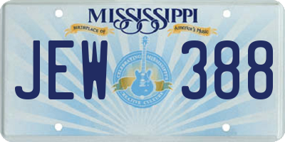 MS license plate JEW388