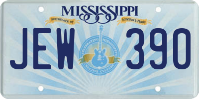 MS license plate JEW390