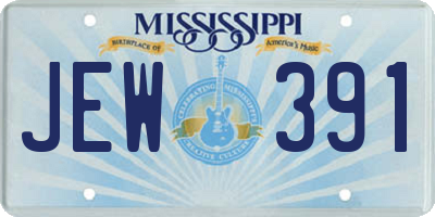 MS license plate JEW391