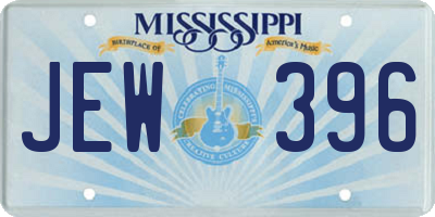 MS license plate JEW396