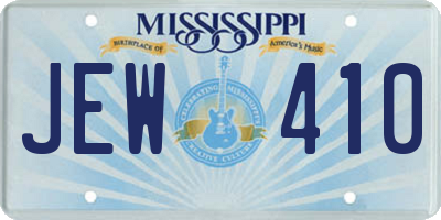 MS license plate JEW410