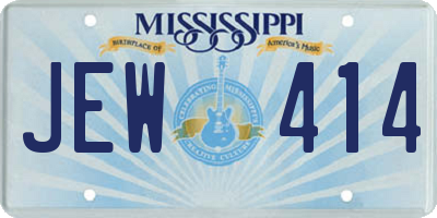 MS license plate JEW414