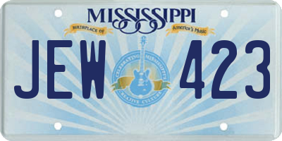 MS license plate JEW423