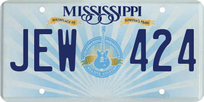 MS license plate JEW424