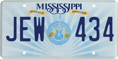 MS license plate JEW434