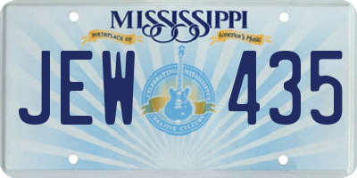MS license plate JEW435