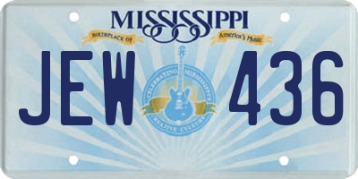 MS license plate JEW436
