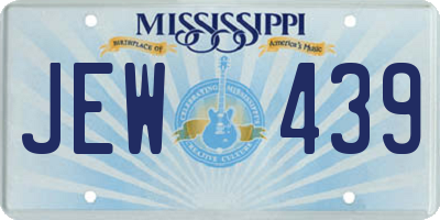 MS license plate JEW439