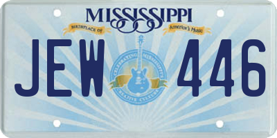 MS license plate JEW446