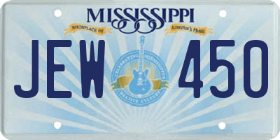 MS license plate JEW450