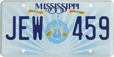 MS license plate JEW459