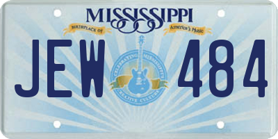 MS license plate JEW484