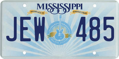 MS license plate JEW485