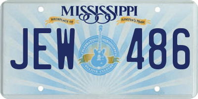MS license plate JEW486