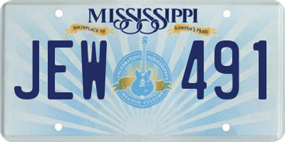 MS license plate JEW491