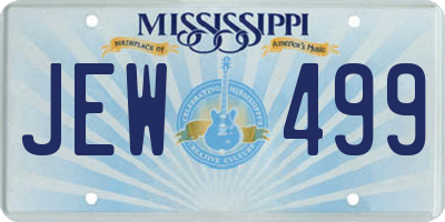 MS license plate JEW499